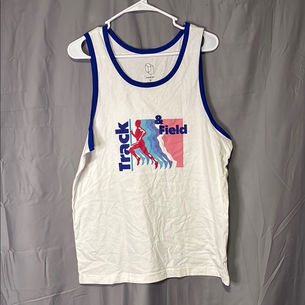 Original Use White Tank with Blue Trim